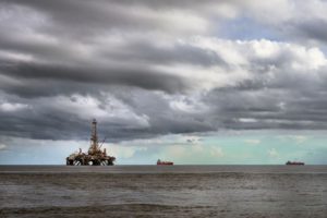 37884525 - offshore oil rig platform at sea petroleum industry