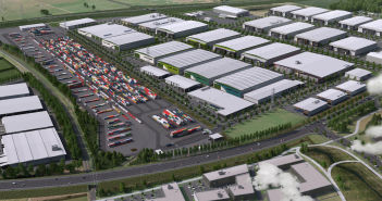An artist’s impression of the Ruakura inland port and logistics zone